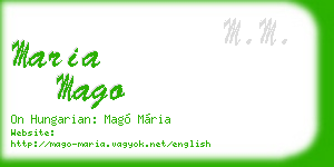 maria mago business card
