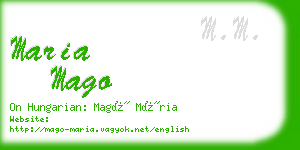 maria mago business card